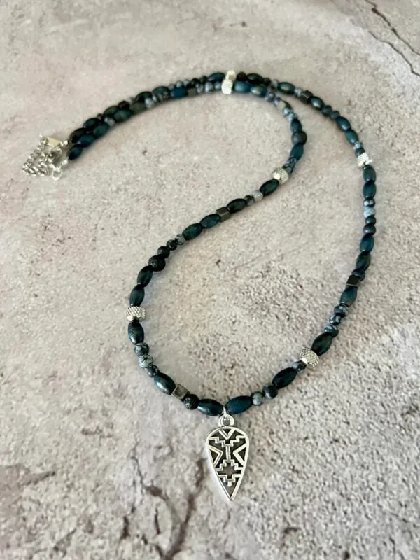 ⁦שרשרת תערובת שחורה ראש חץ⁩ – תמונה ⁦3⁩