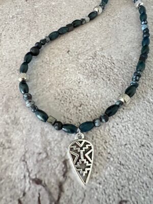 שרשרת תערובת שחורה ראש חץ