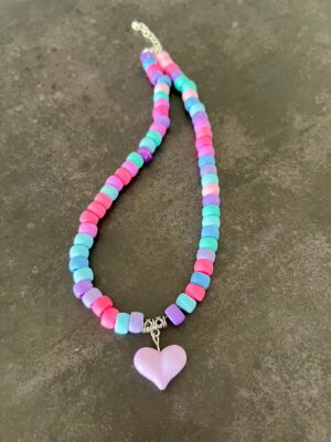 שרשרת  Sweet Candy לב סגול