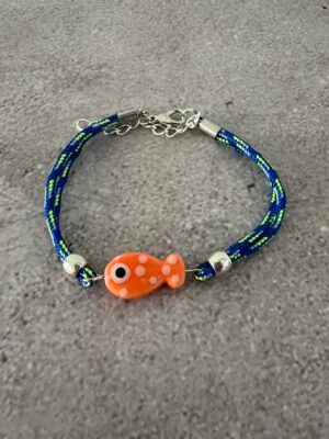 צמיד חוט דג כתום