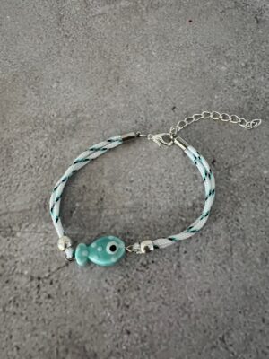 צמיד חוט דג תכלת