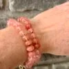 ⁦מחרוזת וצמיד אופל ורוד שתיים באחת⁩ – תמונה ⁦3⁩