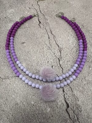 זוג מחרוזות צ׳וקר חברות סגול פונפון