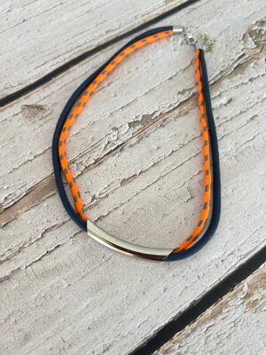 שרשרת צינור חבלים כתום וכחול