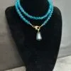 ⁦מחרוזת קריסטלים תכלת⁩ – תמונה ⁦4⁩