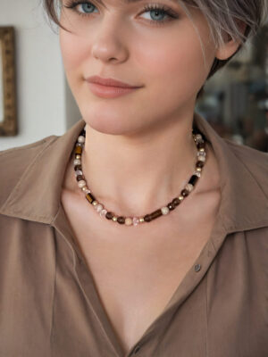 שרשרת אבני חן נגיעות מהטבע