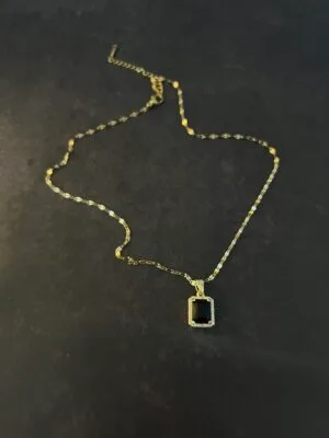 שרשרת לולאות מרקיזה שחורה