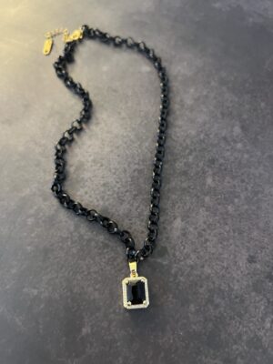 שרשרת לולאות מרקיזה  שחורה