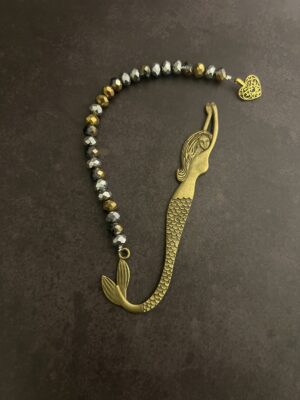 תכשיט לספר - סימניה מעוצבת - בת הים זהב וכסף