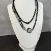 ⁦צמיד שהוא גם שרשרת שילובים שחור נחש⁩ – תמונה ⁦2⁩