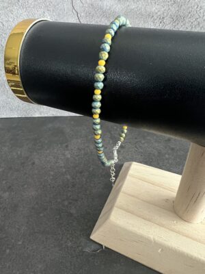 צמיד לרגל ירוק וצהוב