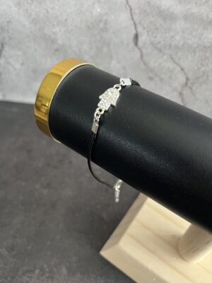 צמיד לרגל חוט שחור חמסה