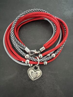 שרשרת חבלים אדום לב וינטג׳