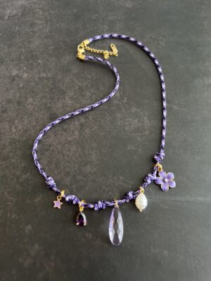 שרשרת צ׳ארמס חבל סגול