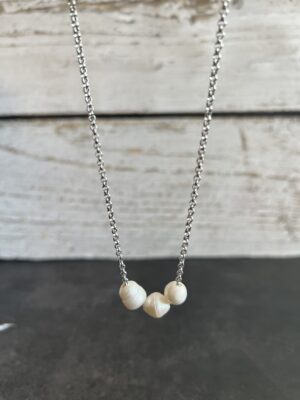 שרשרת לולאות עגולות פנינים גדולות