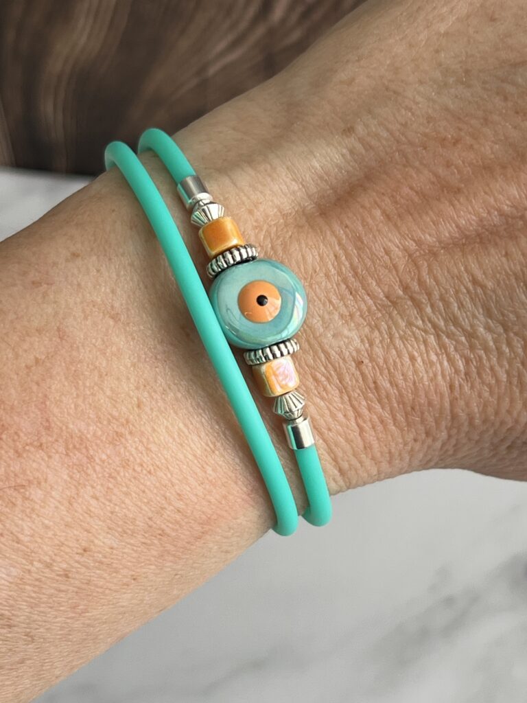 צמיד סיליקון צבעוני Eye Vibe טורקיז