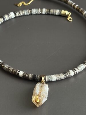 שרשרת חבל תליון סיטרין גולמי