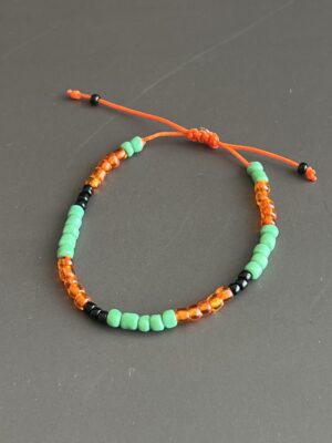 צמיד מתכוונן טורקיז כתום ושחור