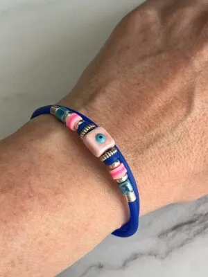 צמיד סיליקון צבעוני Eye Vibe כחול