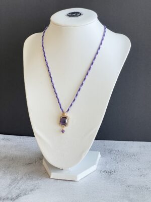 שרשרת חוט סגול תליון מרקיזה