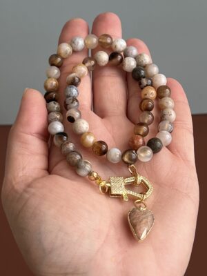 קולקציית גוונים שרשרת תערובת לב סנסט