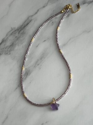 קולקציית גוונים שרשרת דקה כוכב סגול