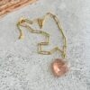 ⁦שרשרת לולאות זהב לב מרקיזה ורוד⁩ – תמונה ⁦2⁩