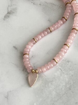 קולקציית גוונים שרשרת רוז קוורץ