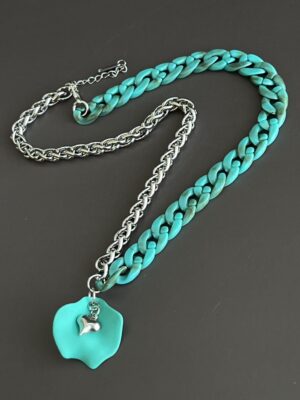 שרשרת שילובים לב על עלה