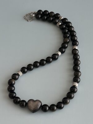 שרשרת אובסידיאן שחורה