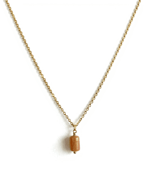 שרשרת תליון צילינדר כתום