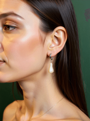 עגילי פנינה פראית