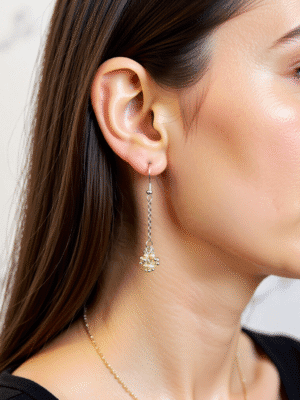 עגילים תלויים אשכול פנינים