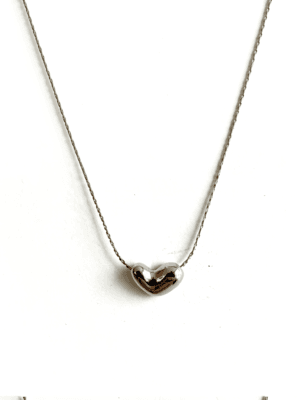 שרשרת סנייק לב כסוף