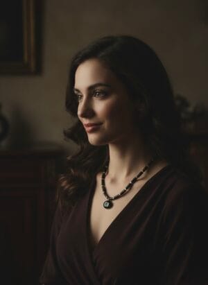 שרשרת מיסתורין עין שחורה