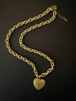 שרשרת לולאות זהב מט לב