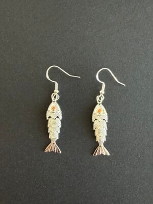 עגילים תלויים כסף 925 דג