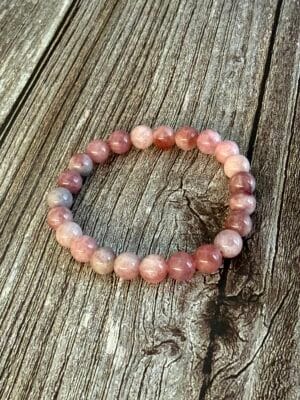 צמיד נמתח רוז קוורץ