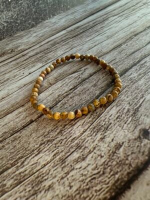 צמיד גמיש אבני חן חום