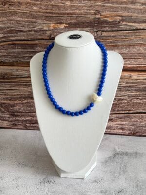 Sweet Side שרשרת כחולה עם לב בצד