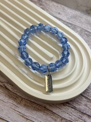 צמיד גמיש קריסטל כחול