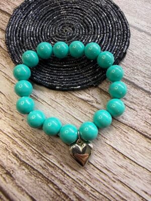 צמיד גמיש אקריל טורקיז