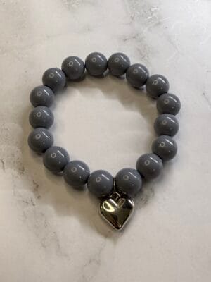 צמיד גמיש אקריל אפור