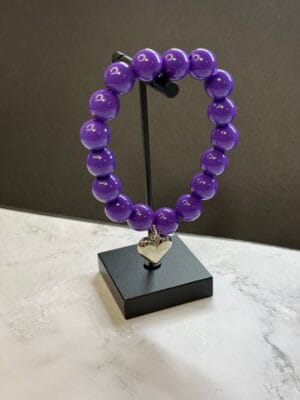 צמיד גמיש אקריל סגול