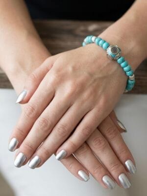 צמיד גמיש טורקיז נפאלי