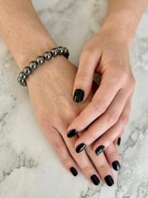 צמיד גמיש המטייט כסוף מטאלי