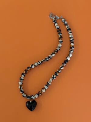 שרשרת ג’אספר מנומר לב שחור